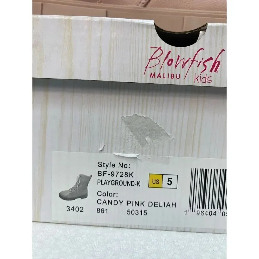 Blowfish Malibu GIRLS SIZE 5 Playground-k Fashion Boot in Candy Pink Deliah